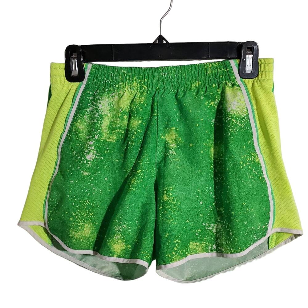 Nike Women's Dri-Fit Athletic Shorts Size S Neon Bright Green Running Training